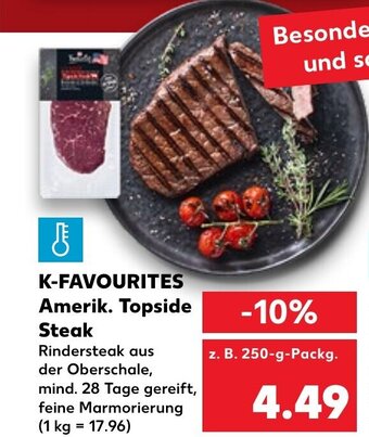 Kaufland DE K-Favourites Amerik Topside Steak tilbud