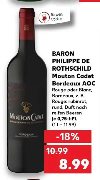 Baron Philippe de Rothschild Mouton Cadet Bordeaux AOC