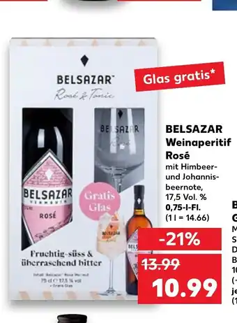 Kaufland Belsazar Weinaperitif Rosé tilbud