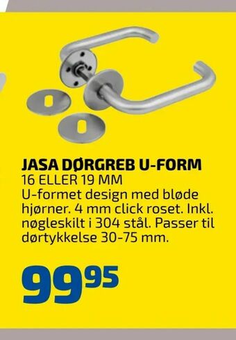Davidsen Jasa dørgreb u-form tilbud
