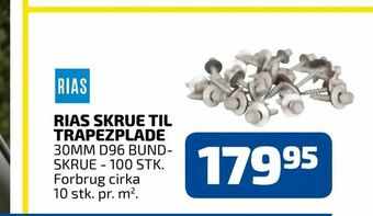 Davidsen Rias skrue til trapezplade tilbud