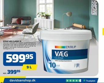 Davidsen Dyrup væg classic 10 tilbud