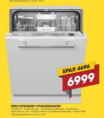 Punkt1 Miele integreret opvaskemaskine tilbud