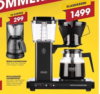 Punkt1 Moccamaster kaffemaskine tilbud