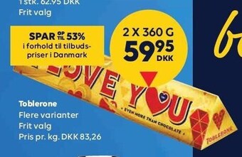 BorderShop Toblerone tilbud