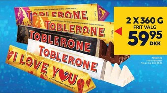 BorderShop Toblerone 2 stk. tilbud