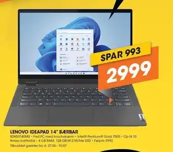Expert Lenovo ideapad 14" bærbar tilbud
