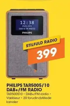 Expert Philips TAR5005/10 DAB+/FM radio tilbud