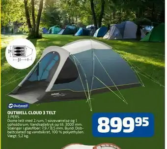 Davidsen Outwell cloud 3 telt tilbud