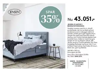 SengeSpecialisten Jensen J5 AQTIVE 1 BOXELEVATIONSSENG tilbud
