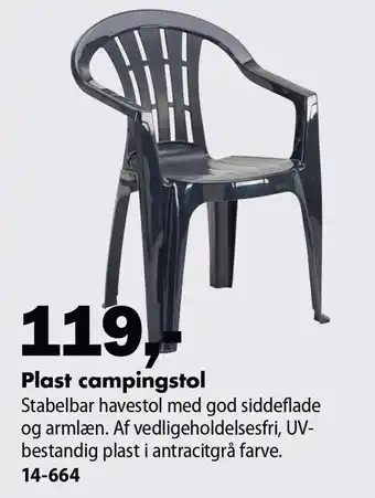 Biltema Plast campingstol tilbud