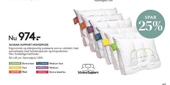 SengeSpecialisten Silvana Support Hovedpude tilbud