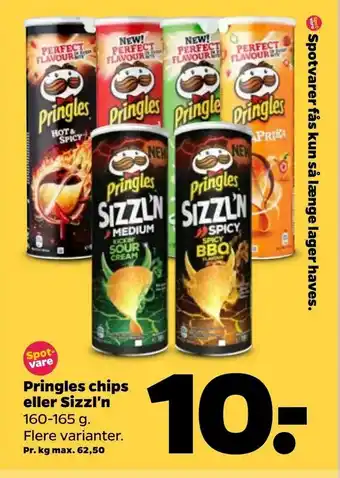 Netto Pringles chips eller Sizzl'n tilbud