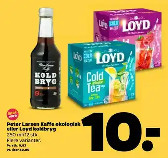 Netto Peter Larsen Kaffe økologisk eller Loyd koldbryg tilbud