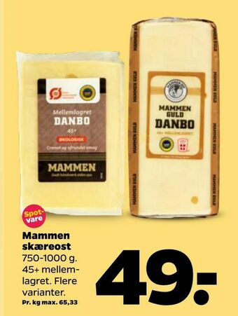 Netto Mammen skæreost tilbud