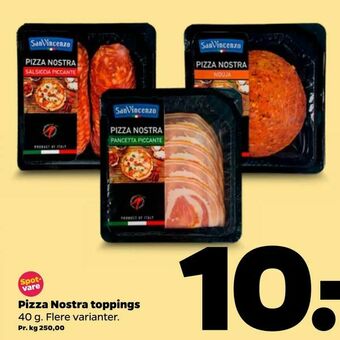 Netto Pizza Nostra toppings tilbud