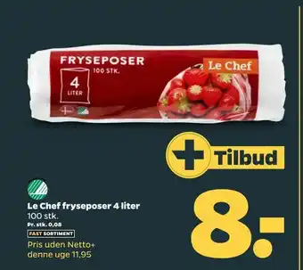 Le Chef fryseposer 4 liter