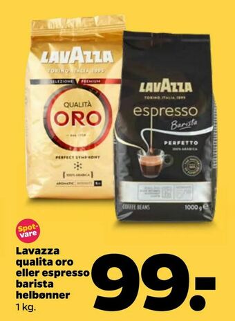Netto Lavazza qualita oro eller espresso barista helbønner tilbud