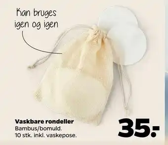 Vaskbare rondeller