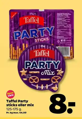 Netto Taffel Party sticks eller mix tilbud