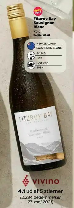 Netto Fitzroy Bay Sauvignon Blanc tilbud