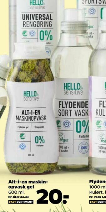Netto Alt-i-en maskinopvask gel tilbud