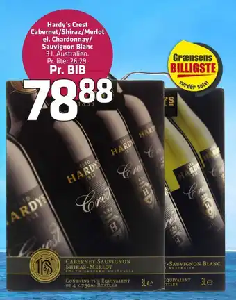 Fleggaard Hardy's Crest Cabernet/Shiraz/Merlot el. Chardonnay/ Sauvignon Blanc tilbud