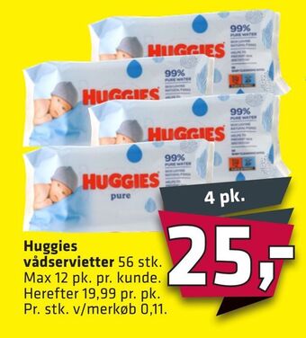 Fleggaard Huggies vådservietter tilbud