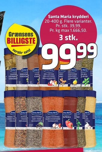 Fleggaard Santa Maria krydderi tilbud