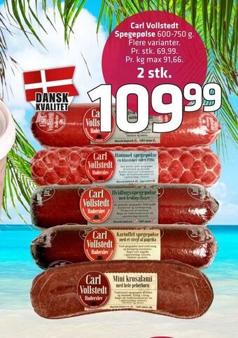 Fleggaard Carl Vollstedt Spegepølse tilbud