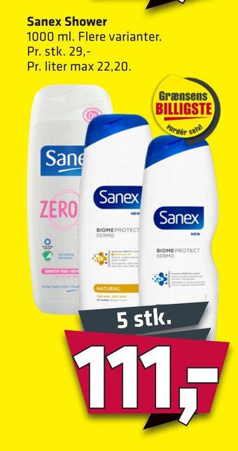Fleggaard Sanex Shower tilbud