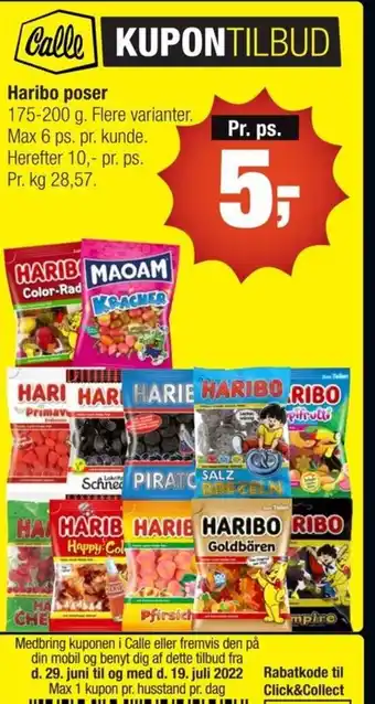 Calle Haribo poser tilbud