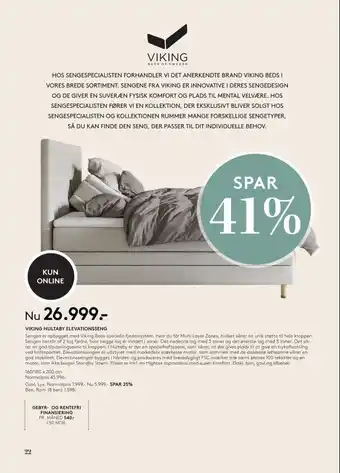 SengeSpecialisten Viking hultaby elevationsseng tilbud