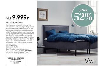 SengeSpecialisten Viva lux boxmadras tilbud