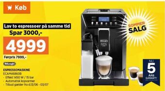 Power Delonghi espressomaskine tilbud