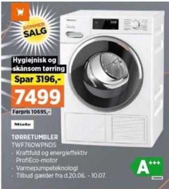 Power Miele tørretumbler tilbud