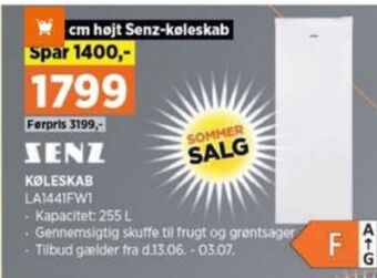 Power Senz køleskab tilbud