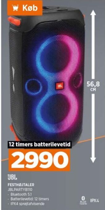Power Jbl højttaler tilbud