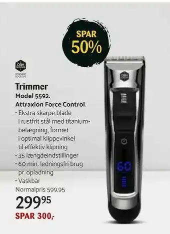 Trimmer Model 5592 Attraxion Force Control