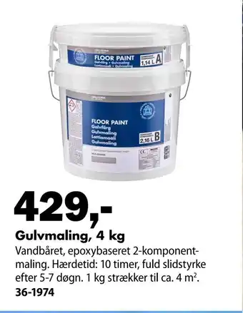 Biltema Gulvmaling, 4 kg tilbud