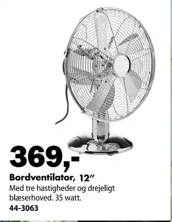 Biltema Bordventilator, 12" tilbud