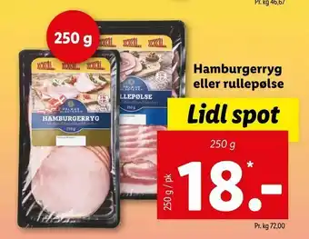 Let-Køb Hamburgerryg eller rullepølse tilbud