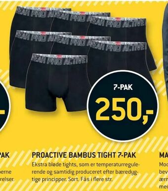 XL-BYG Proactive bambus tight 7-pak tilbud