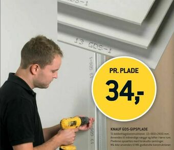 XL-BYG Knauf gds-gipsplade tilbud