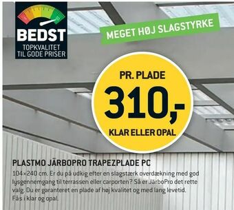 XL-BYG Plastmo järbopro trapezplade pc tilbud