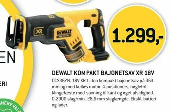 XL-BYG Dewalt kompakt bajonetsav xr 18v tilbud