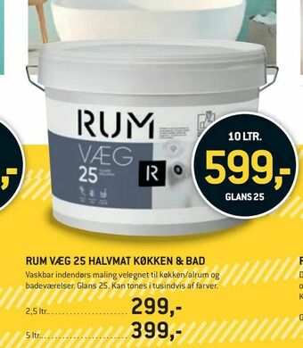 XL-BYG Rum væg 25 halvmat køkken & bad tilbud