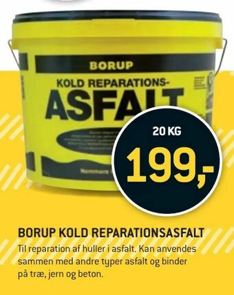 XL-BYG Borup kold reparationsasfalt tilbud