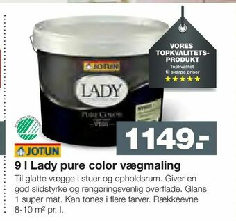 Bauhaus 9 l Lady pure color vægmaling tilbud