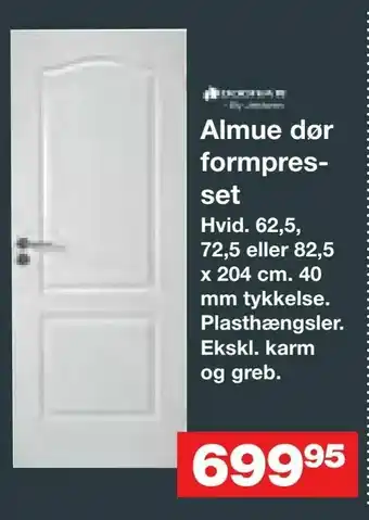 Bauhaus Almue dør formpres set tilbud